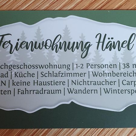 Ferienwohnung Haenel Antonshohe Exteriér fotografie